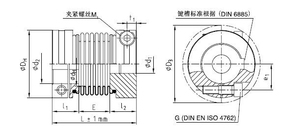 (KTR TOOLFLEX M型波纹管联轴器,TOOLFLEX 波纹管联轴器,TOOLFLEX M型联轴器)